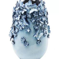 KARE Design Vase Butterflies Lightblue 35Cm- Vasen