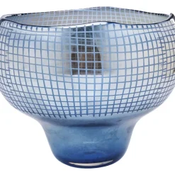 KARE Design Vase Grid Luster Blau 28Cm- Vasen