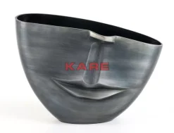 KARE Design Vase Half Face Anthrazit 31Cm- Vasen