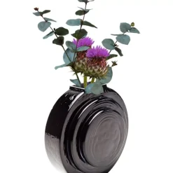 KARE Design Vase Las Vegas Disc Schwarz- Vasen