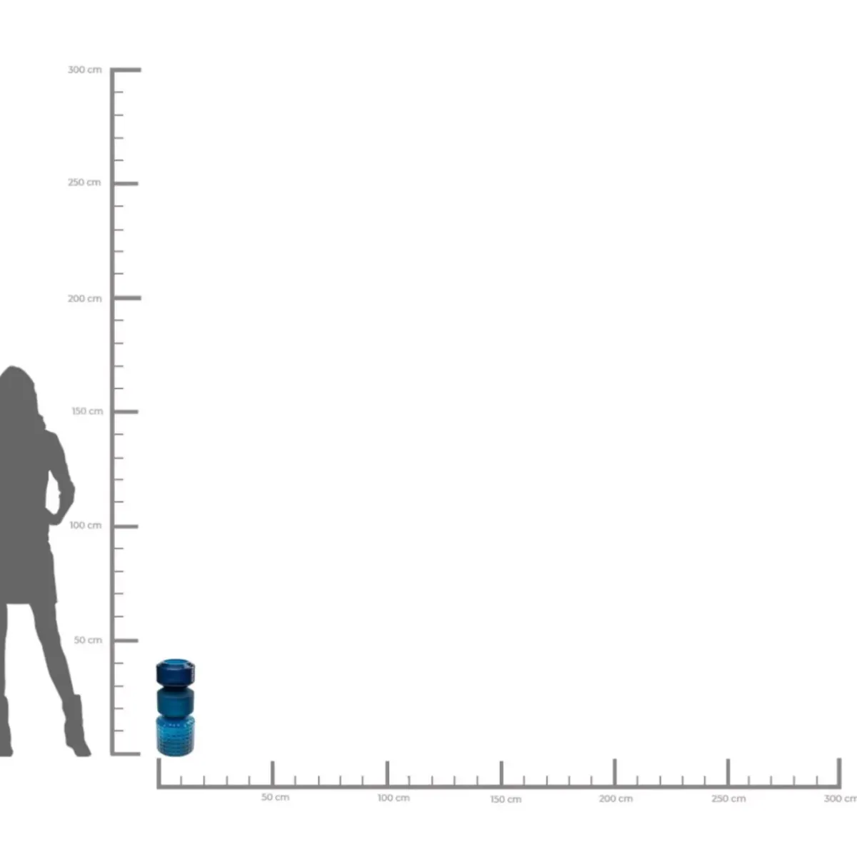 KARE Design Vase Marvelous Duo Blau 42Cm- Vasen