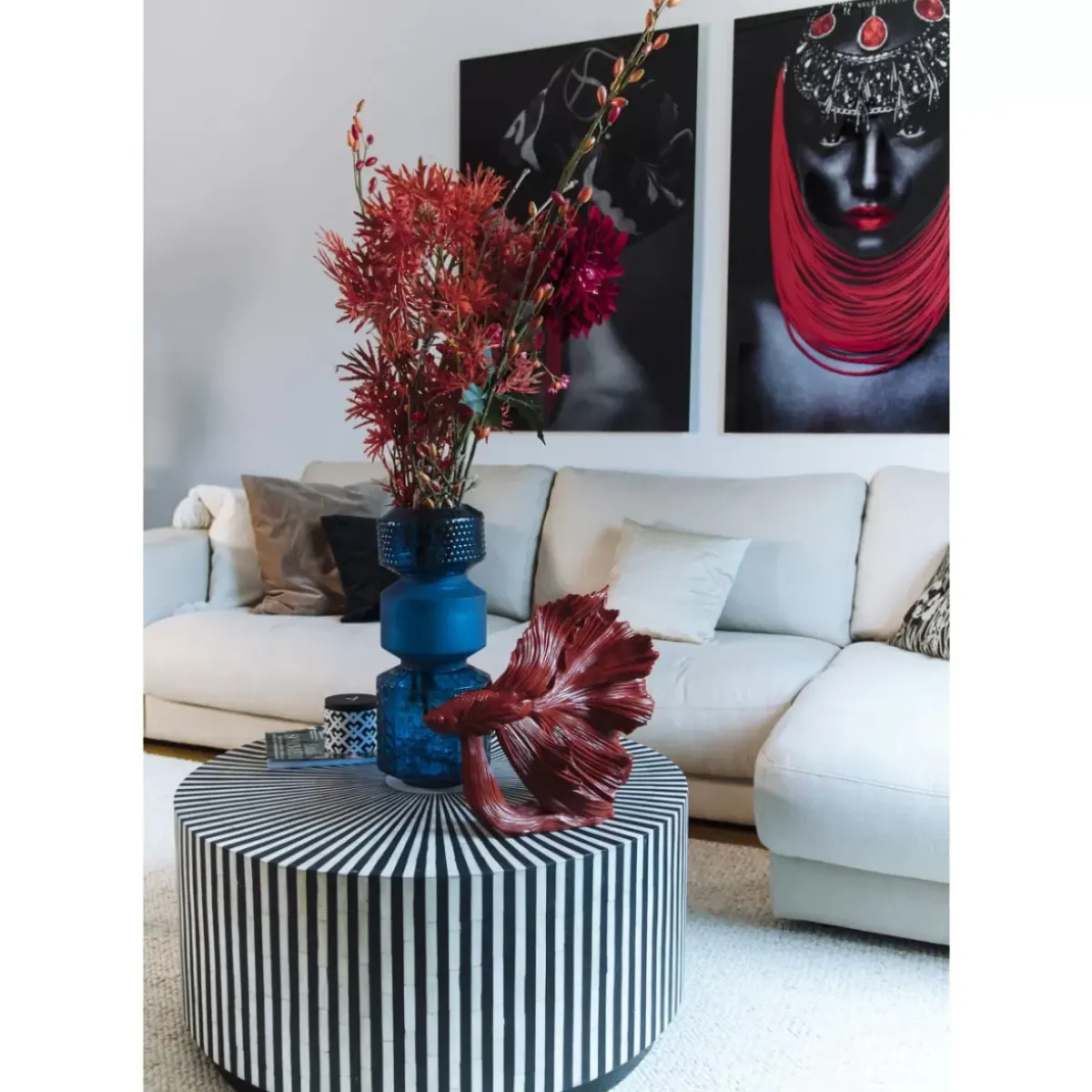 KARE Design Vase Marvelous Duo Blau 36Cm- Vasen