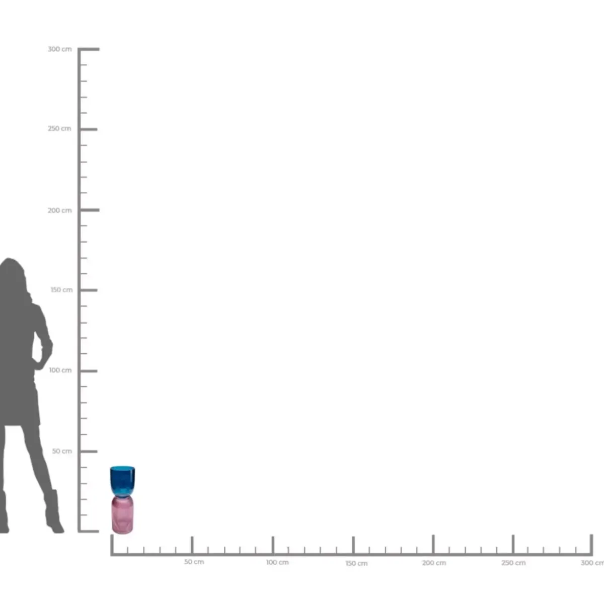 KARE Design Vase Marvelous Duo Blau Lila 40Cm- Vasen