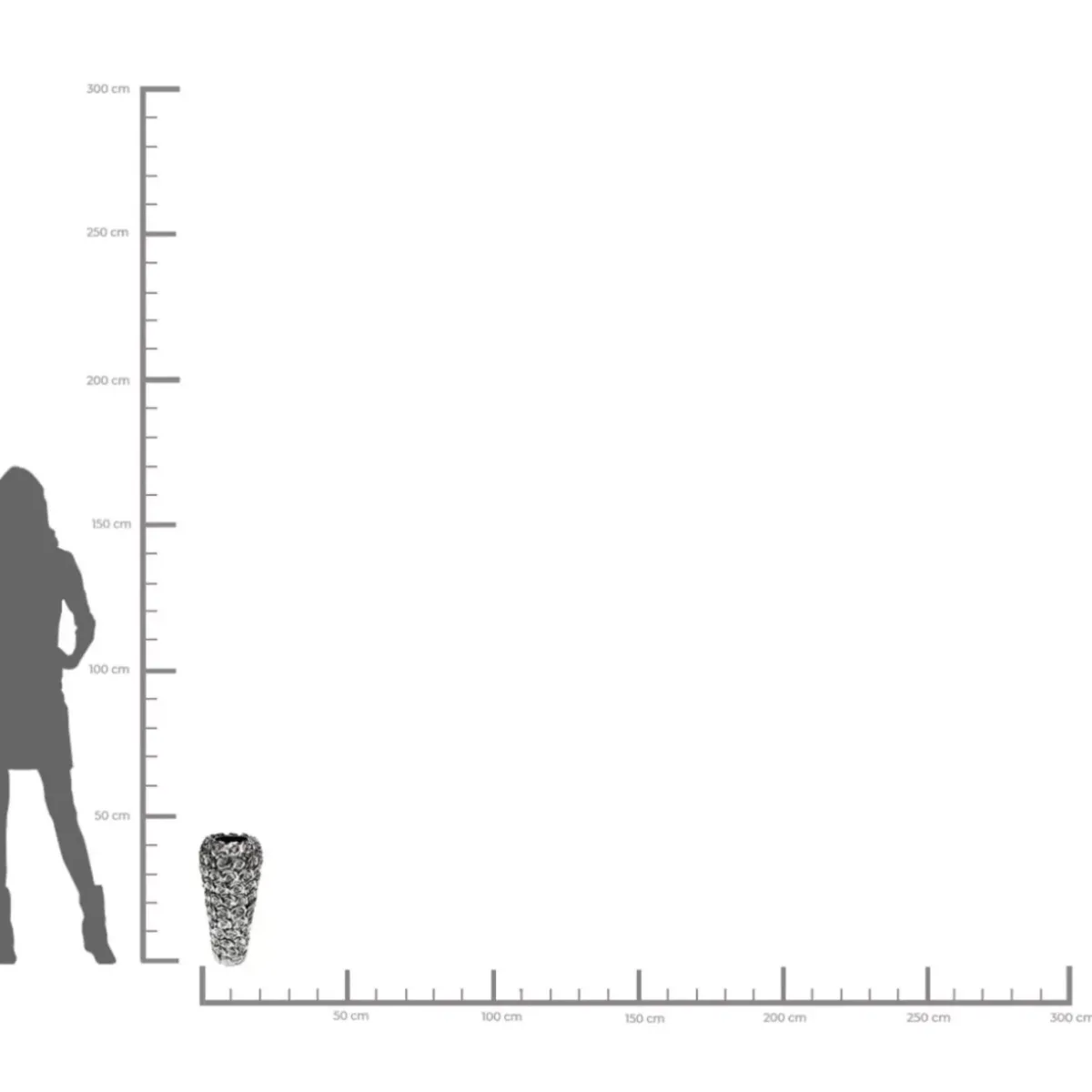 KARE Design Vase Rose Multi Chrom Big- Vasen