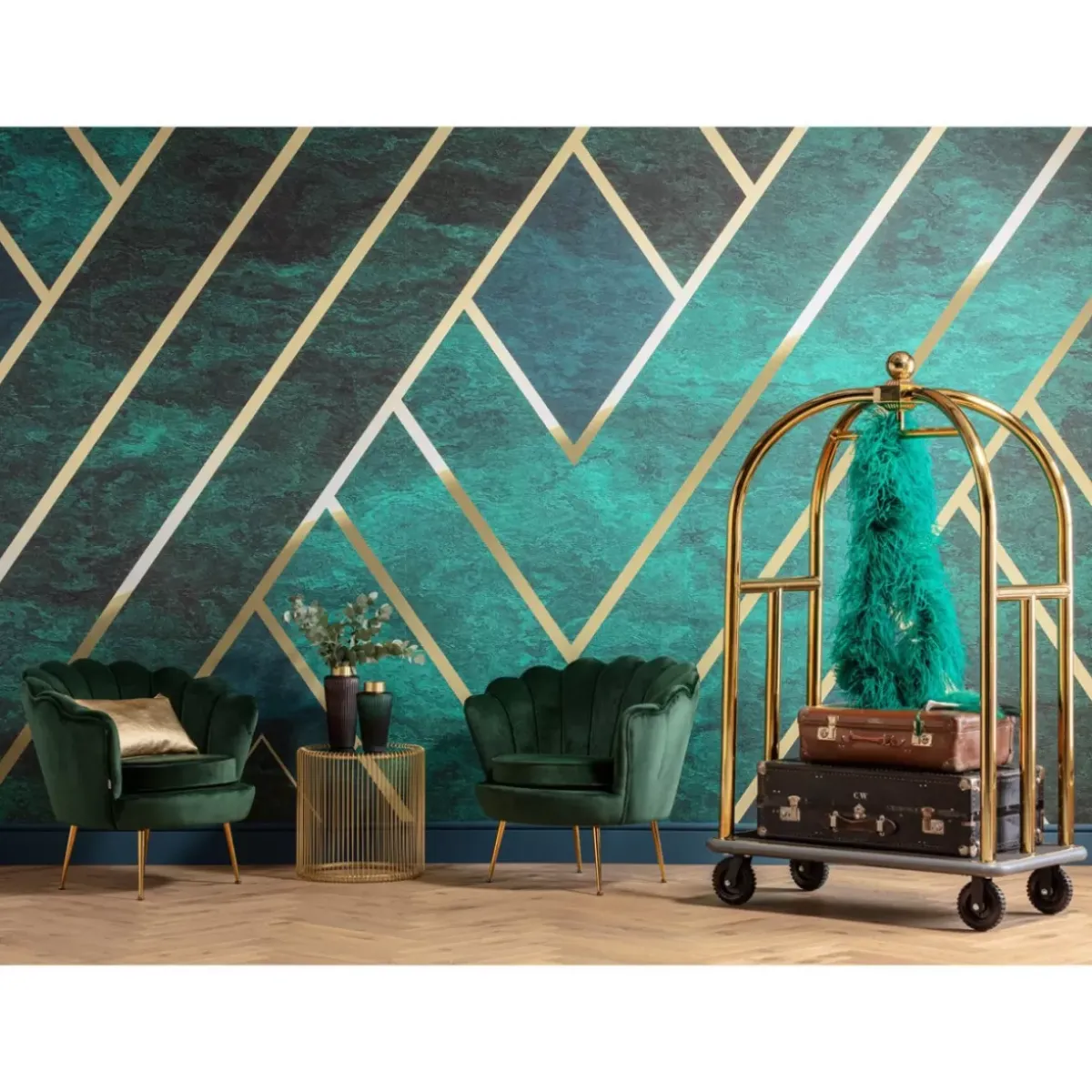 KARE Design Vip Gepackwagen Vegas Gold- Kleinmöbel & Sonstiges