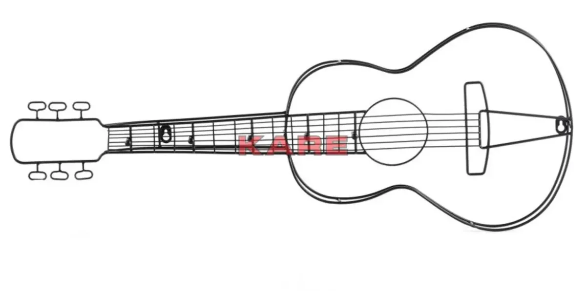KARE Design Wandgarderobe Guitar 81Cm- Kleinmöbel & Sonstiges