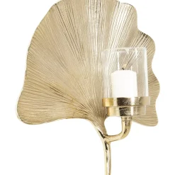 KARE Design Wandkerzenhalter Ginkgo Leaf 45Cm- Bilder