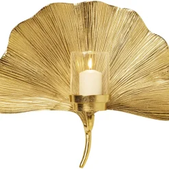 KARE Design Wandkerzenhalter Ginkgo Leaf 45Cm- Bilder