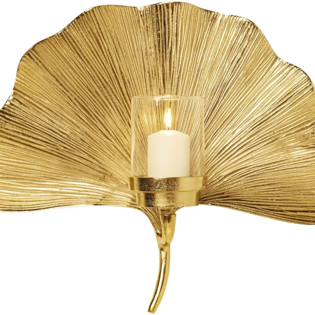 KARE Design Wandkerzenhalter Ginkgo Leaf 45Cm- Bilder
