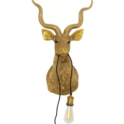 KARE Design Wandleuchte Animal Goat Gold 45X74Cm- Wandleuchten
