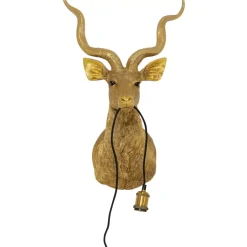 KARE Design Wandleuchte Animal Goat Gold 45X74Cm- Wandleuchten