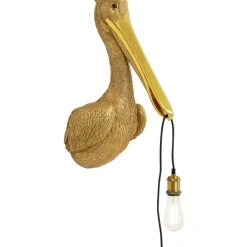 KARE Design Wandleuchte Animal Spoonbill Gold 29X62Cm- Wandleuchten