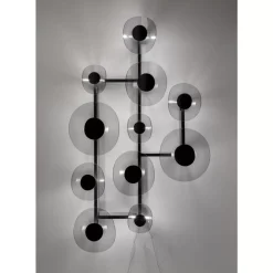 KARE Design Wandleuchte Mariposa Schwarz Smoke 116X198Cm- Wandleuchten