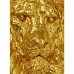 KARE Design Wandobjekt Lion Head Gold 90X100Cm- Bilder