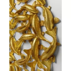 KARE Design Wandobjekt School Of Koi Gold O160Cm- Bilder