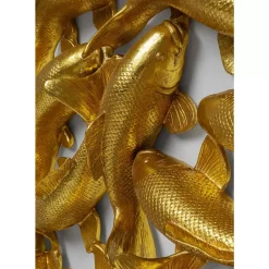 KARE Design Wandobjekt School Of Koi Gold O160Cm- Bilder
