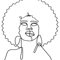 KARE Design Wandobjekt Wire African Woman 50X57Cm- Bilder