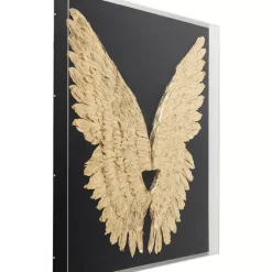 KARE Design Wandschmuck Wings Gold Black 120X120Cm- Bilder