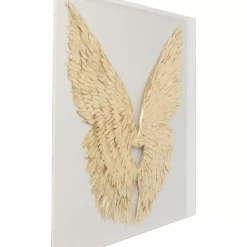 KARE Design Wandschmuck Wings Gold-Weis 120X120Cm- Bilder
