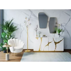 KARE Design Wandspiegel Shape Brass 64X94,5Cm- Spiegel