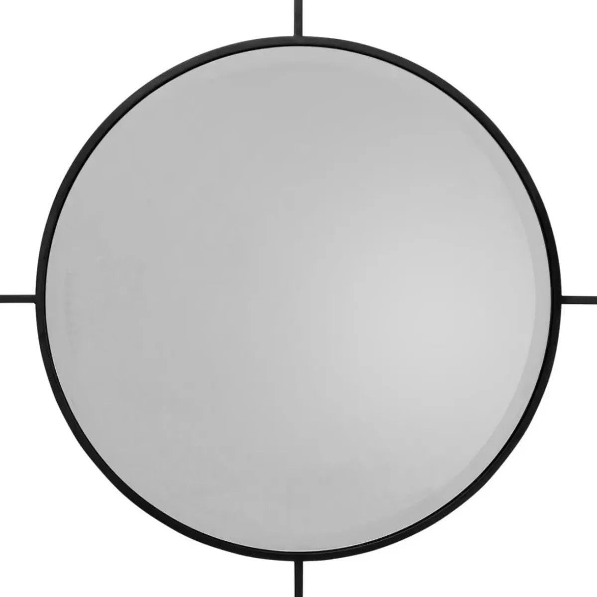 KARE Design Wandspiegel Stanford Frame Matt Schwarz O90Cm- Spiegel