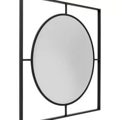 KARE Design Wandspiegel Stanford Frame Matt Schwarz O90Cm- Spiegel