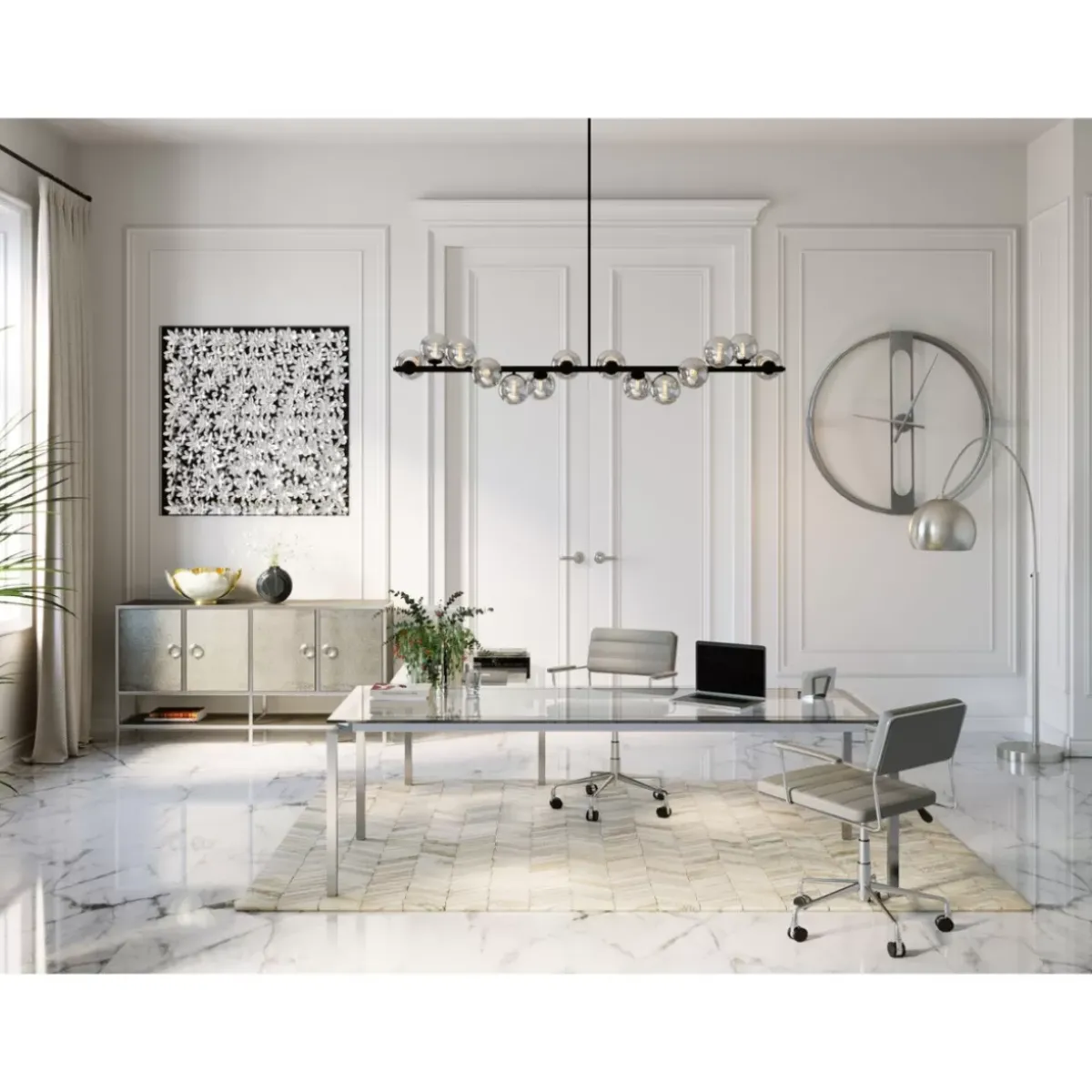 KARE Design Wanduhr Clip Silber O60Cm- Uhren