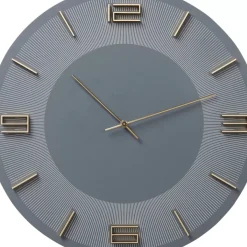 KARE Design Wanduhr Leonardo Grau/Gold- Uhren
