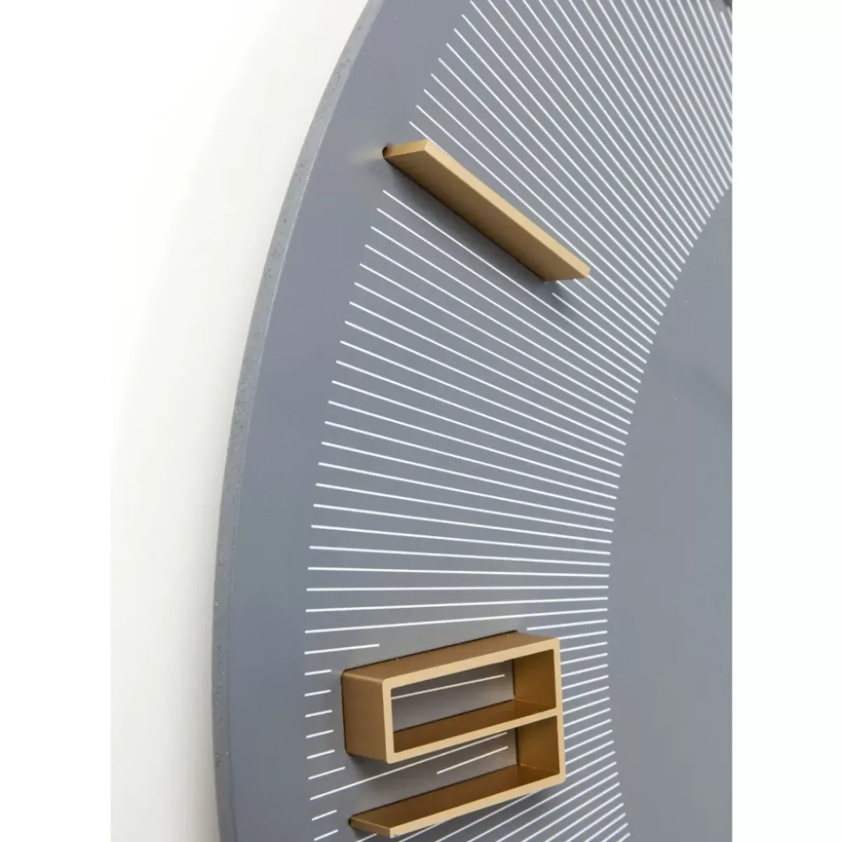 KARE Design Wanduhr Leonardo Grau/Gold- Uhren