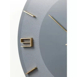 KARE Design Wanduhr Leonardo Grau/Gold- Uhren