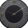KARE Design Wanduhr Leonardo Schwarz/Gold 50- Uhren