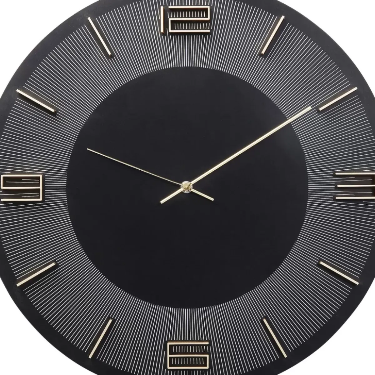 KARE Design Wanduhr Leonardo Schwarz/Gold 50- Uhren
