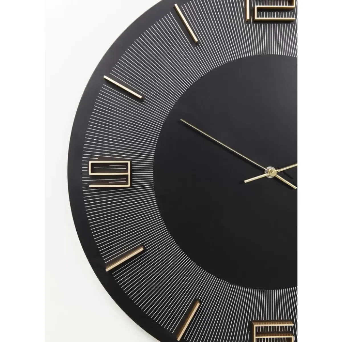 KARE Design Wanduhr Leonardo Schwarz/Gold 50- Uhren