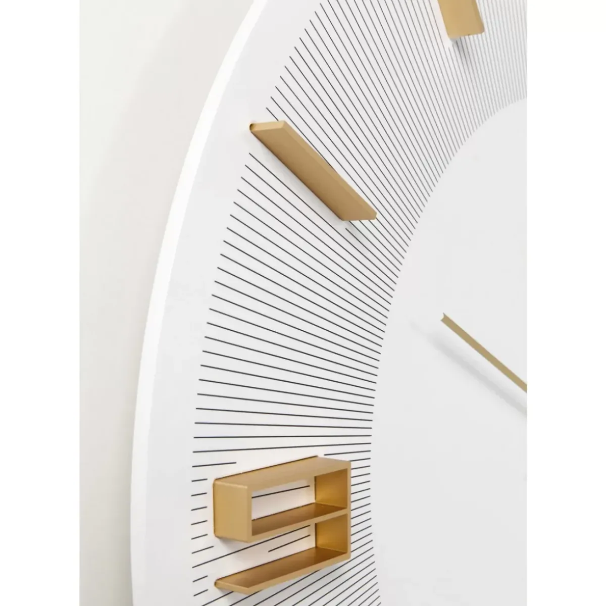 KARE Design Wanduhr Leonardo Weis/Gold- Uhren