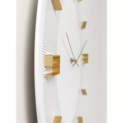 KARE Design Wanduhr Leonardo Weis/Gold- Uhren