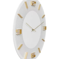 KARE Design Wanduhr Leonardo Weis/Gold- Uhren