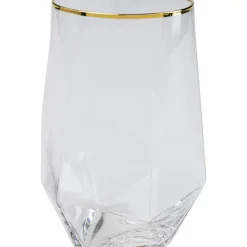 KARE Design Wasserglas Diamond Gold Rim- Geschirr & Tischaccessoires