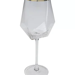 KARE Design Weinglas Diamond Gold Rim- Geschirr & Tischaccessoires