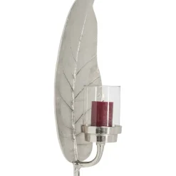 KARE Design Windlicht Leaf Silber- Kerzenständer & Laternen