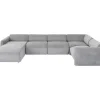KARE Design Wohnlandschaft 1 Lucca Grau Links 328Cm- Sofas & Couches