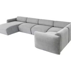 KARE Design Wohnlandschaft 1 Lucca Grau Links 328Cm- Sofas & Couches