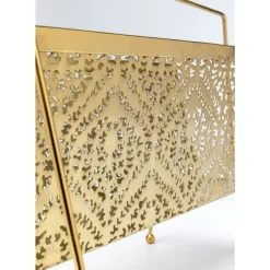 KARE Design Zeitungsständer Basket Gold Klein- Zeitungsständer