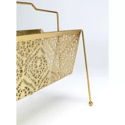 KARE Design Zeitungsständer Basket Gold Klein- Zeitungsständer