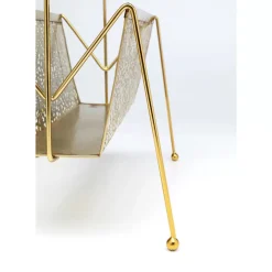 KARE Design Zeitungsständer Basket Gold Klein- Zeitungsständer