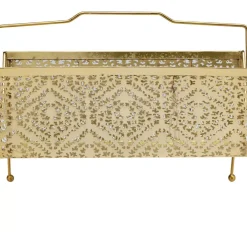 KARE Design Zeitungsständer Basket Gold Klein- Zeitungsständer